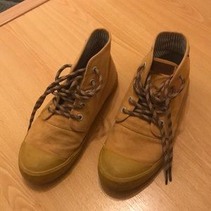 Mustard Yellow Bangs High Tops
